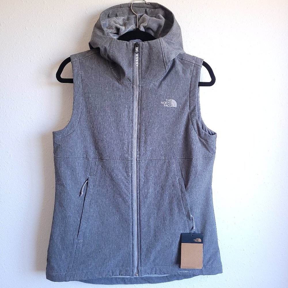The North Face Women's Grey Hooded Softshell Vest